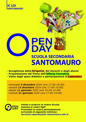 open day 24.25 versioni