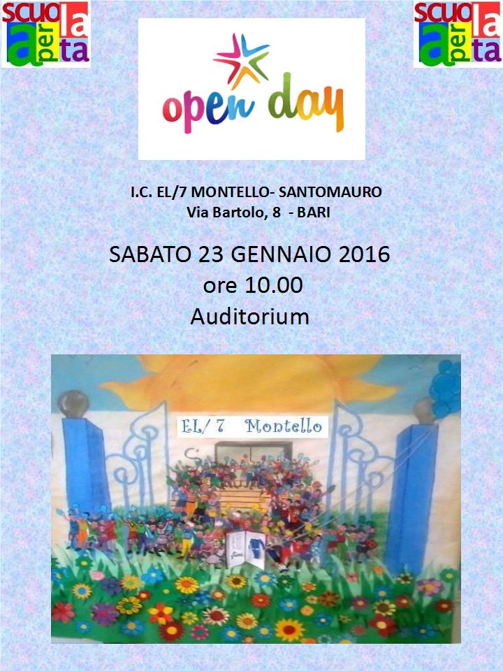 locandina open day primaria