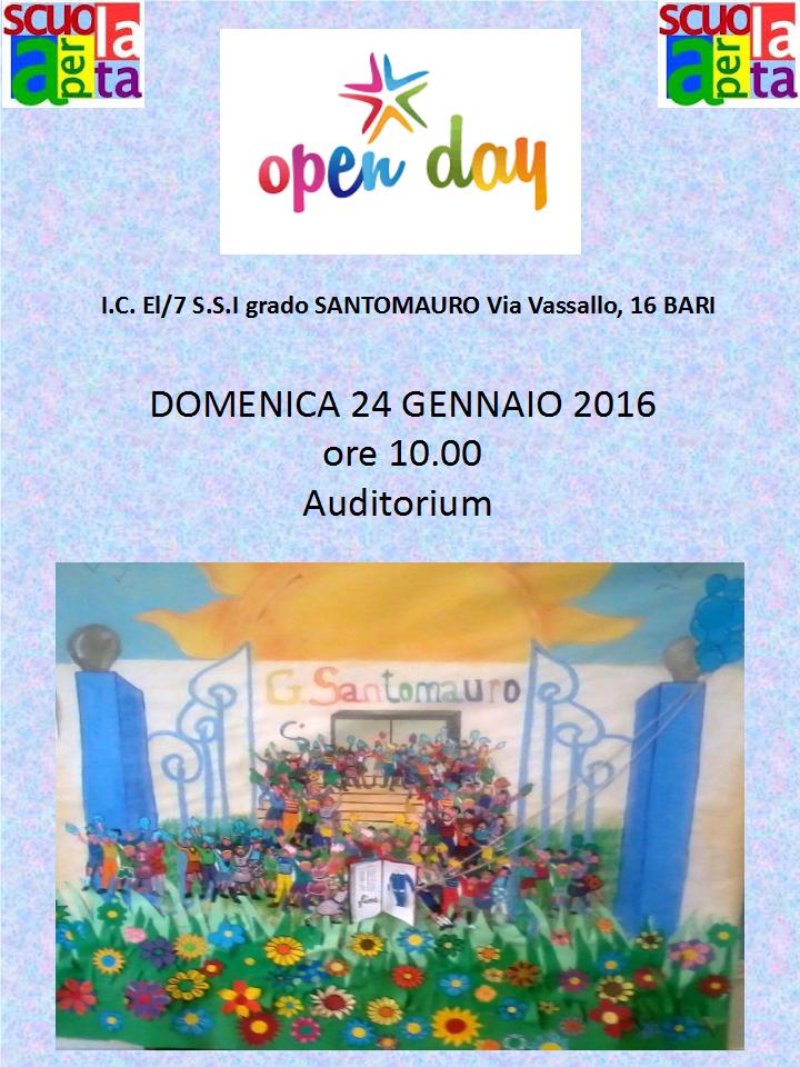 locandina open day secondaria