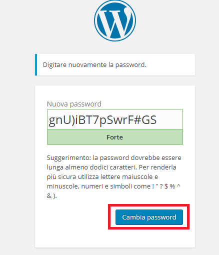 nuova password