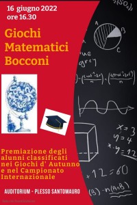 Locandina Giochi matematici Bocconi